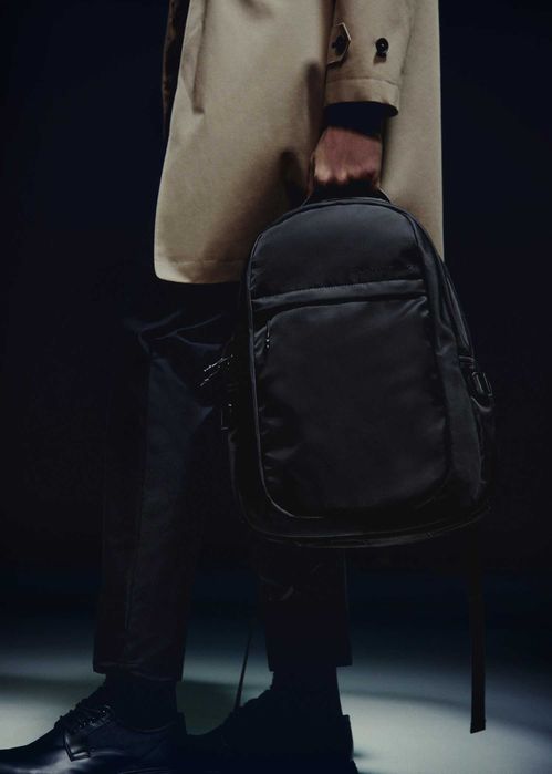 Mochila com efeito de pele Mango Homem (Nova)