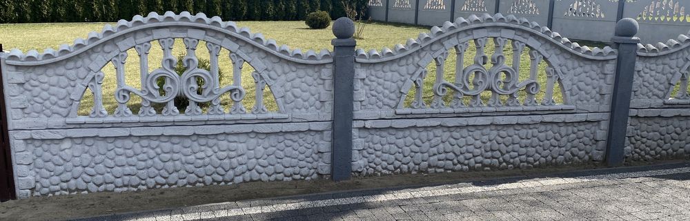 Plot ozdobny betonowy