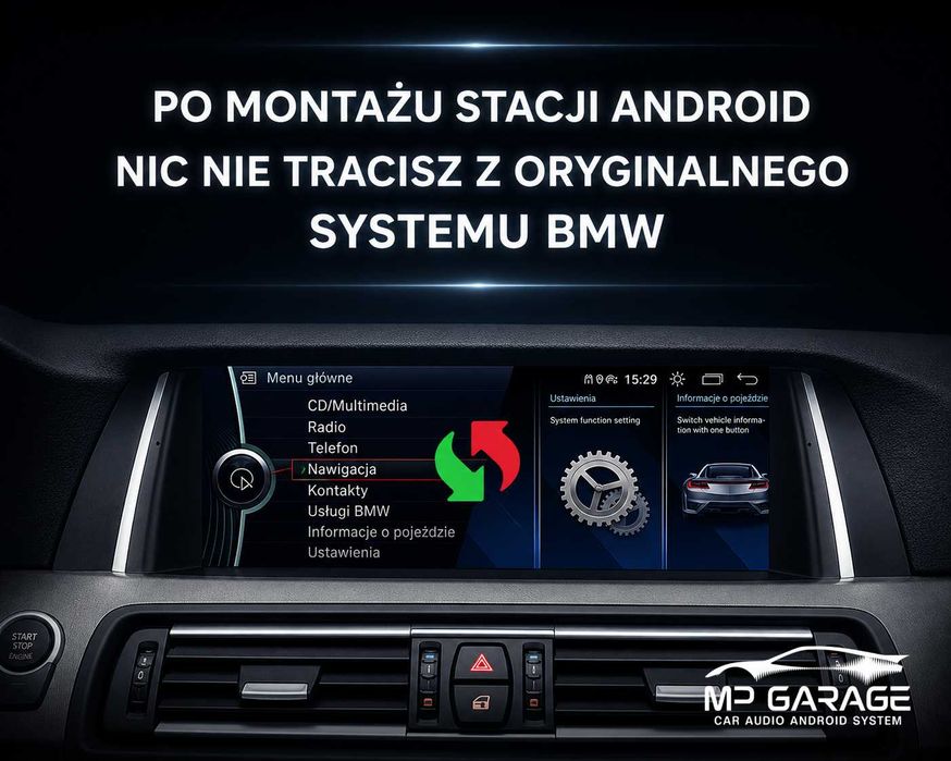 BMW F10 F11 NBT Android 12 CarPlay Android Auto 4G LTE 8GB 128GB GPS Montaż PL