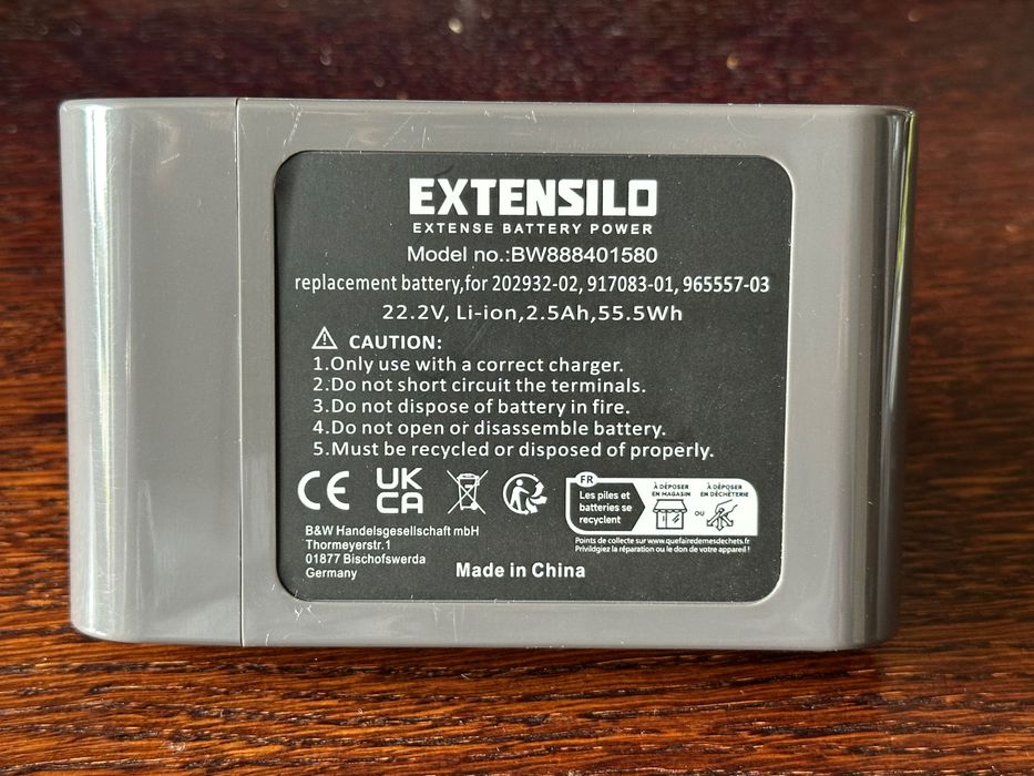 Bateria do Dyson 10
