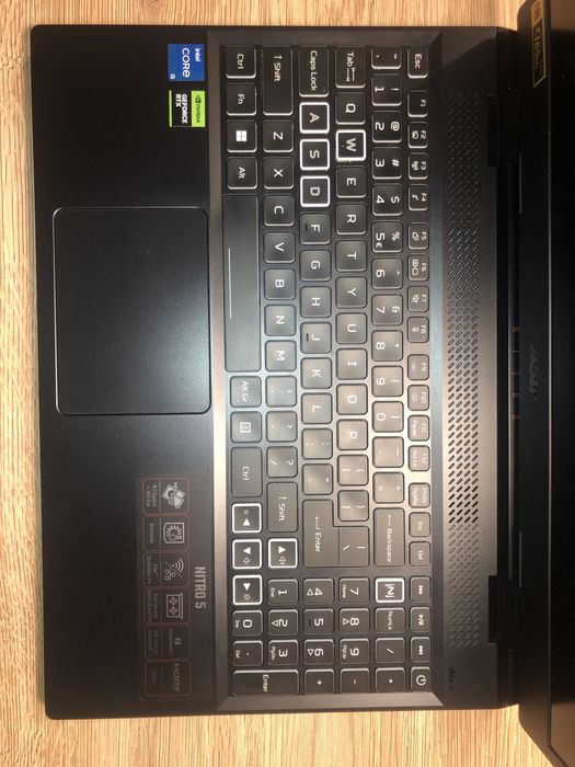 Acer Nitro 5 rtx 4060 8, i5 12 gen, 32 gb ram 1.5 tb ssd