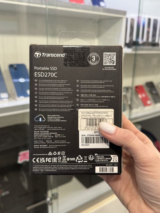 Зовнішній SSD 1TB Transcend ESD270С