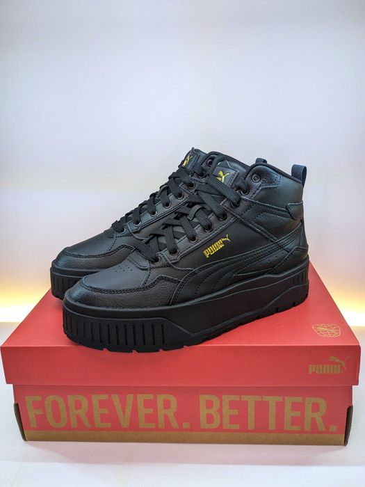 Жіночі чорні кросівки на платформі Puma Karmen II Mid EU 38–39 (см: 24,6–25,4) шкіряні оригінал