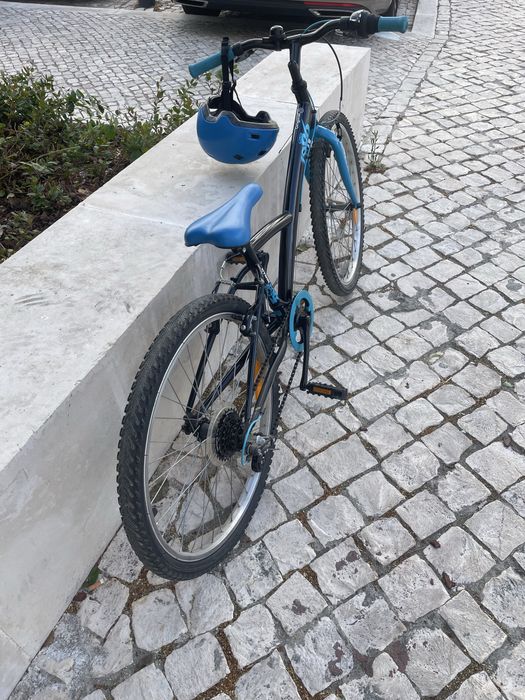 Bicicleta decathlon azul