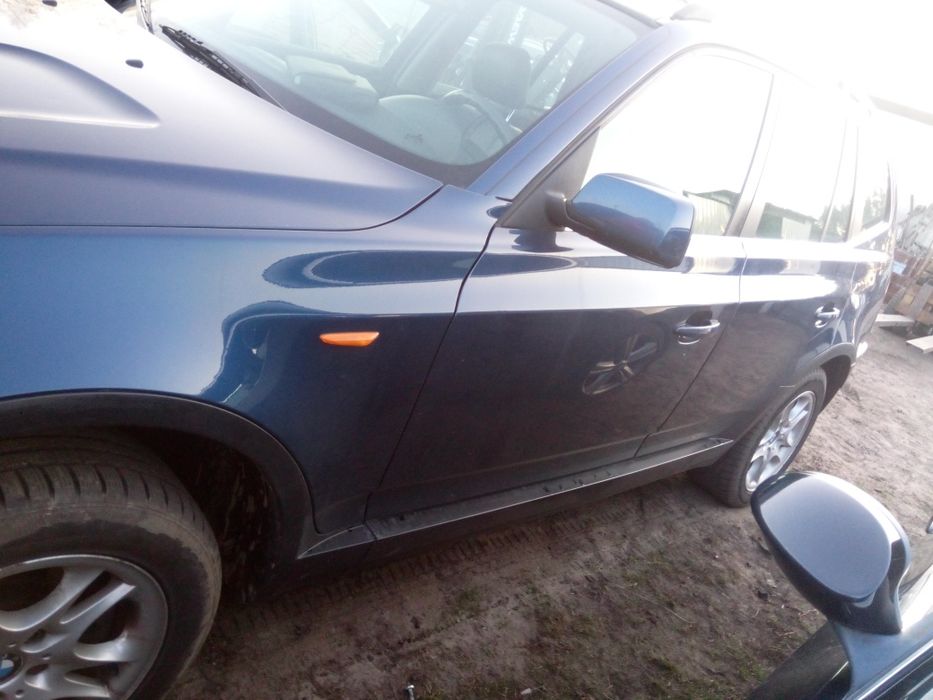 BMW e83 X3 drzwi mysticblau metallic lewe przód tył