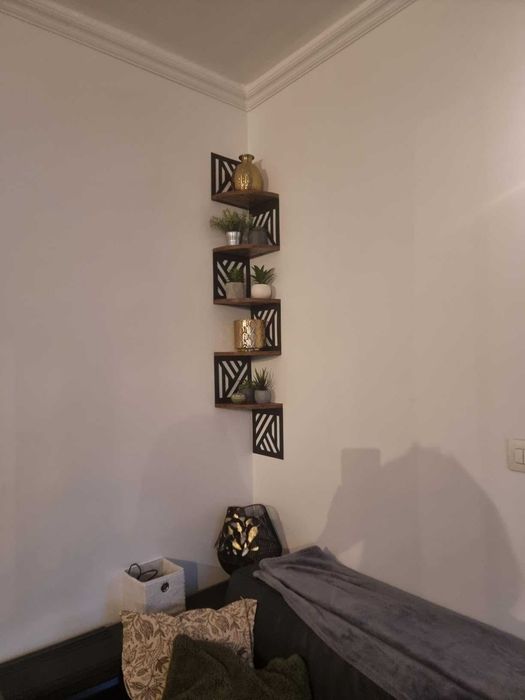 Loftowa narożna dekoracja ścienna kwietnik wzór z 5 poziomami