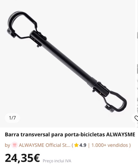 Barra suporte para bicicletas