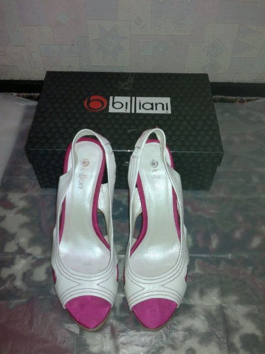 Босоножки летние басаножки billiani разм. 38. бело розовые. лабутены