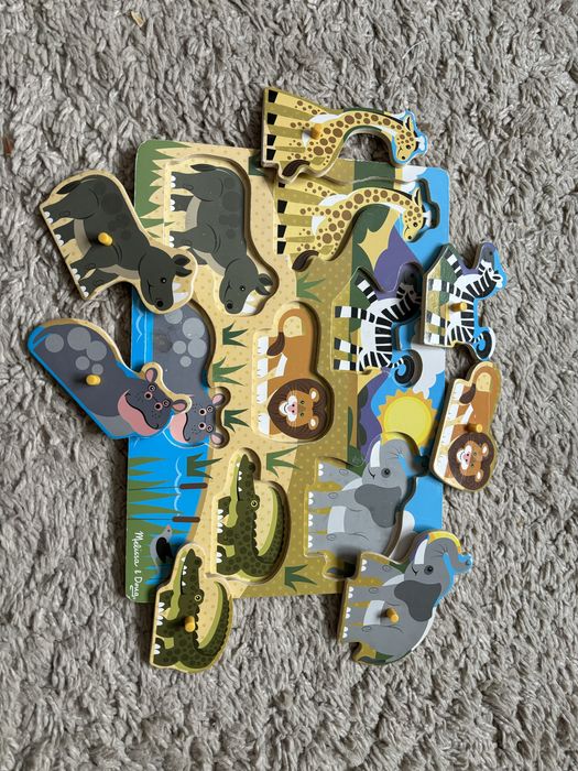 Puzzle z kołeczkami (peg puzzle) safari Melissa&Doug