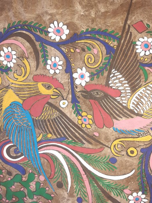 Galos-pintura em pele