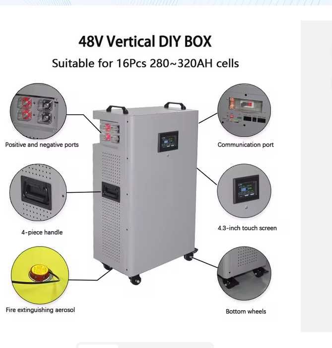 Magazyn bank energii 15kWh LiFePO4 JK BMS do Deye CAN rs485 48V 51,2V