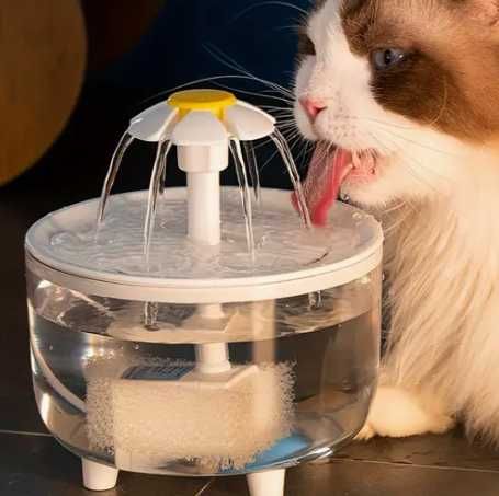Fonte de agua gatos cão bebedouro com filtro alimentador USB NOVO