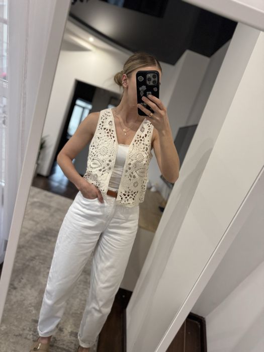 Жилет жилетка макраме етно s як zara