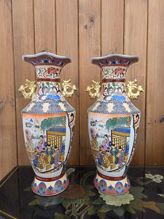 Wazon orientalny porcelanowy dost. 2 sztuki #205 #206 Stylowy Węgrów