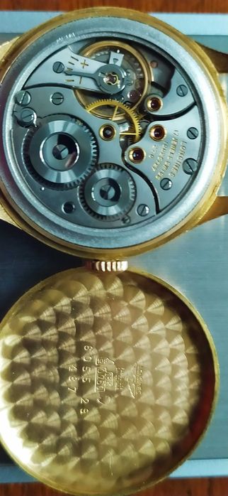 Złoty Longines cal.27.0 , pr. 0,750  z 1956 r. Śr. 35,1 mm, po serwisie