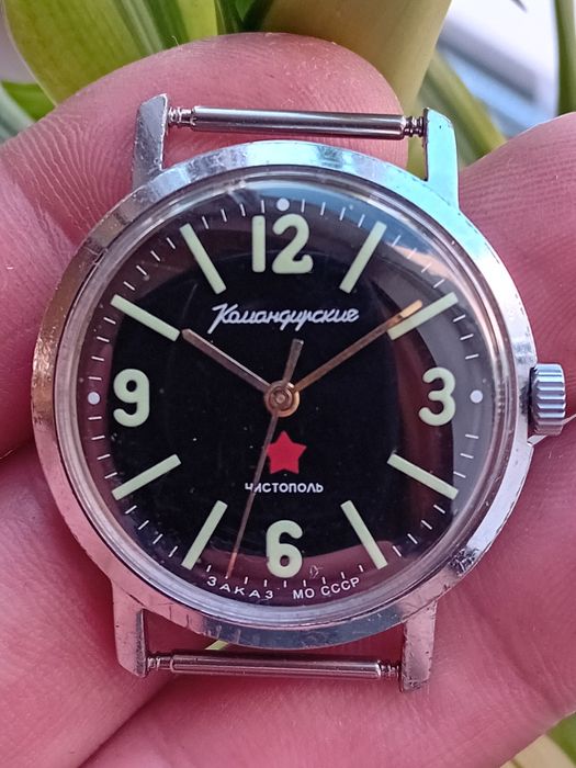 Часы Командирские в хромированном корпусе СССР