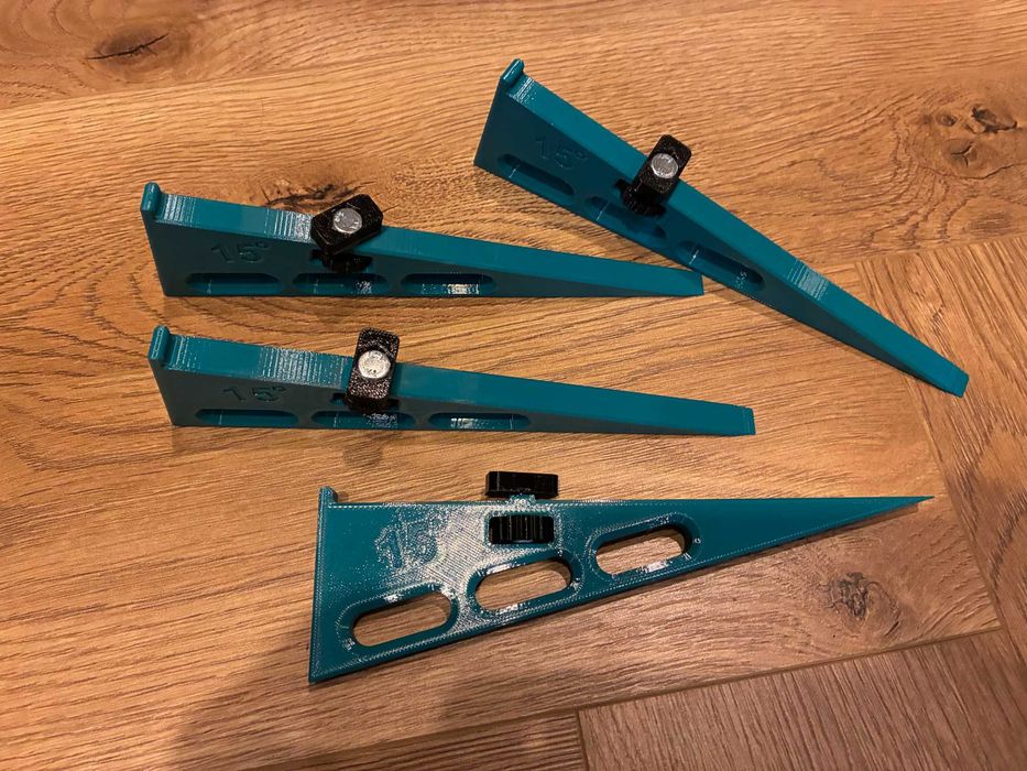 Kliny 15° do szyny Makita i Festool – kąt cięcia 60° | zestaw 4 sztuk