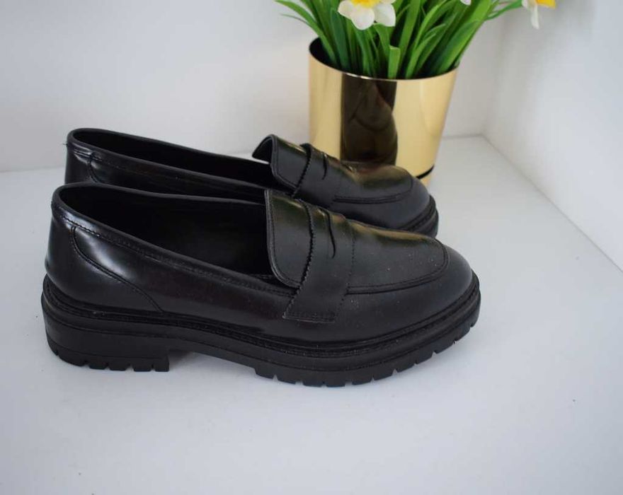 Zign buty czarne skórzane mokasyny 40