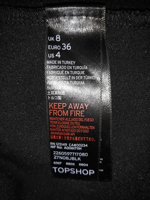 Topshop трикотажная черная юбка с кружевами