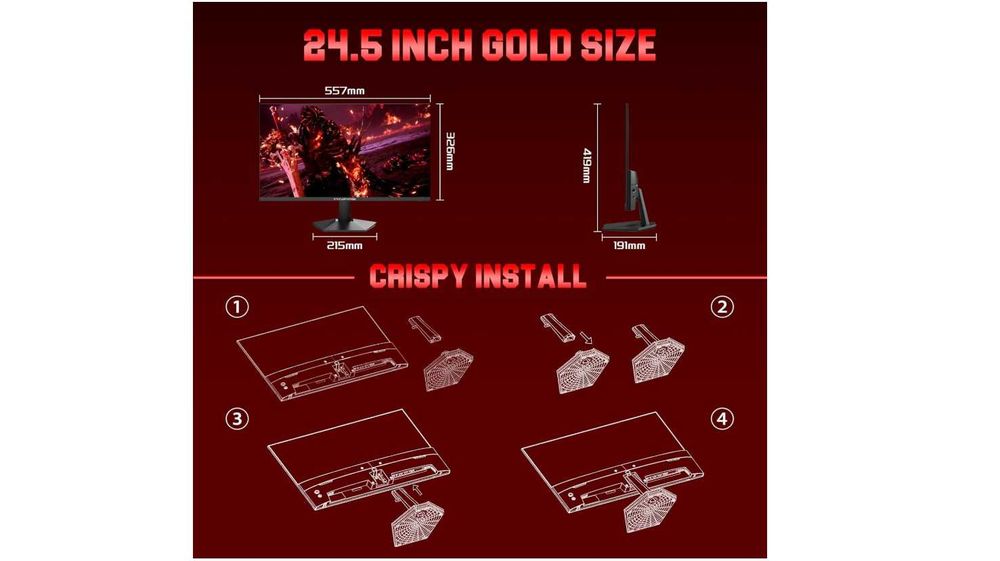 Monitor gamingowy Minifire 24.5" 200 hz Full HD 1080p 1 MS