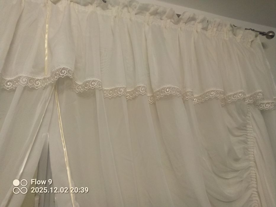 Firana woalowa ecru 500 cm