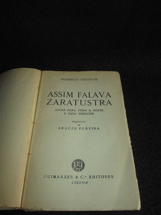 Livro Assim Falava Zaratustra Friedrich Nietzsche