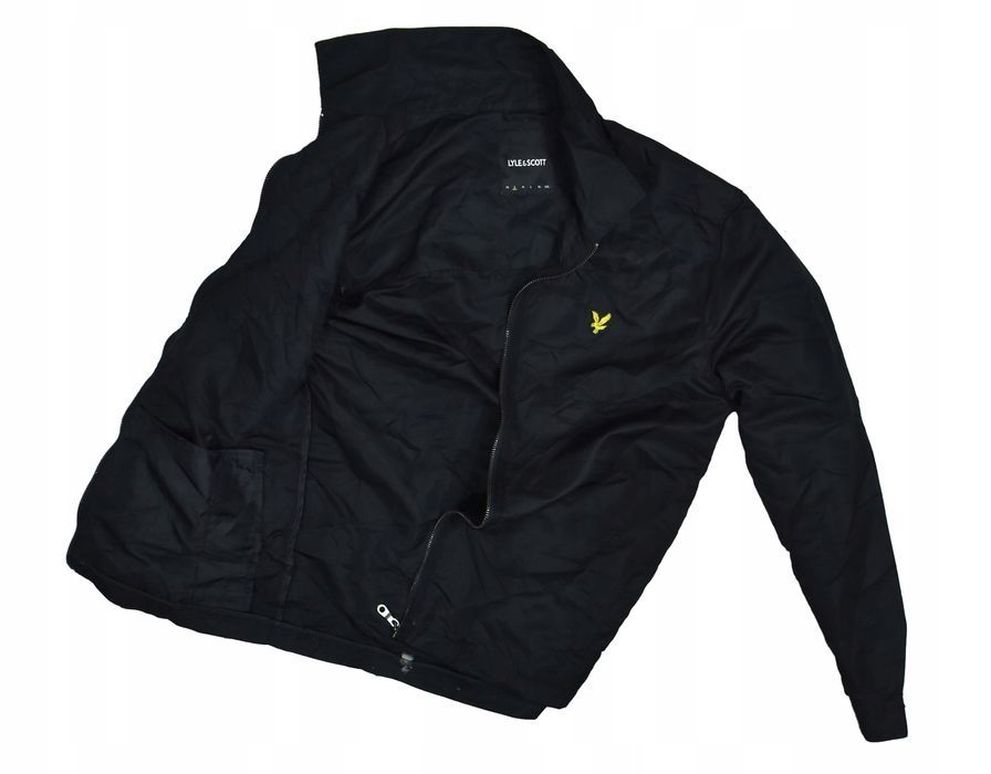 Lyle Scott Męska Kurtka Bomberka Wiatrówka Czarna S