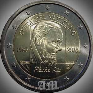 VATICANO - 2€ Moeda 50º Aniversário da morte do Padre Pio - 2018