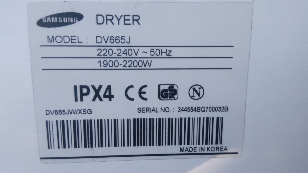 Suszarka do ubrań, bielizny Samsung, części