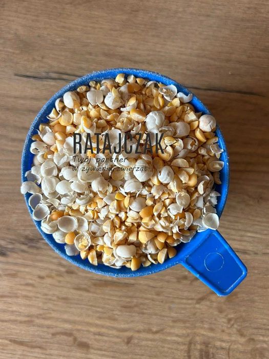 Groch Paszowy 5kg walcowany gnieciony dla zwierząt gołębi ryb ptaków