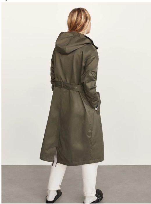 MASSIMO DUTTI parka płaszcz khaki 36/S oversize