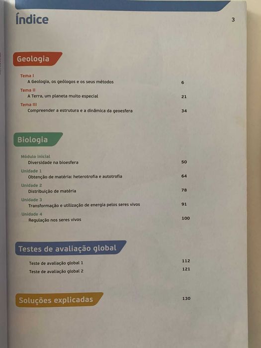 Exercícios de Biologia e Geologia 10º ano