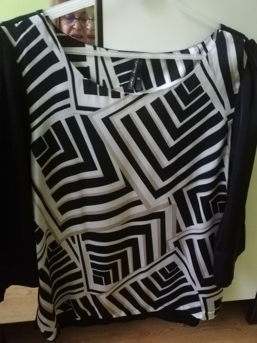 Bluzka, czarno biala