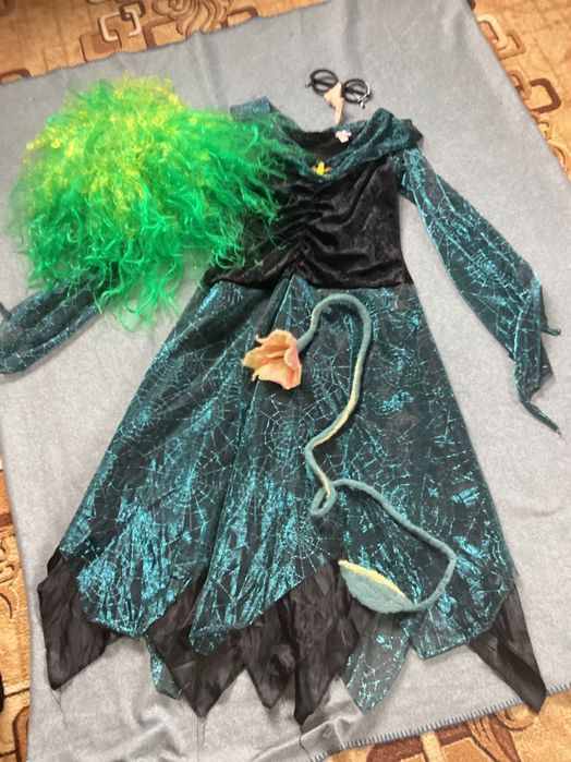 Платье карнавальное Ведьма Королева Клоунесса Кикимора Морячка Русалка