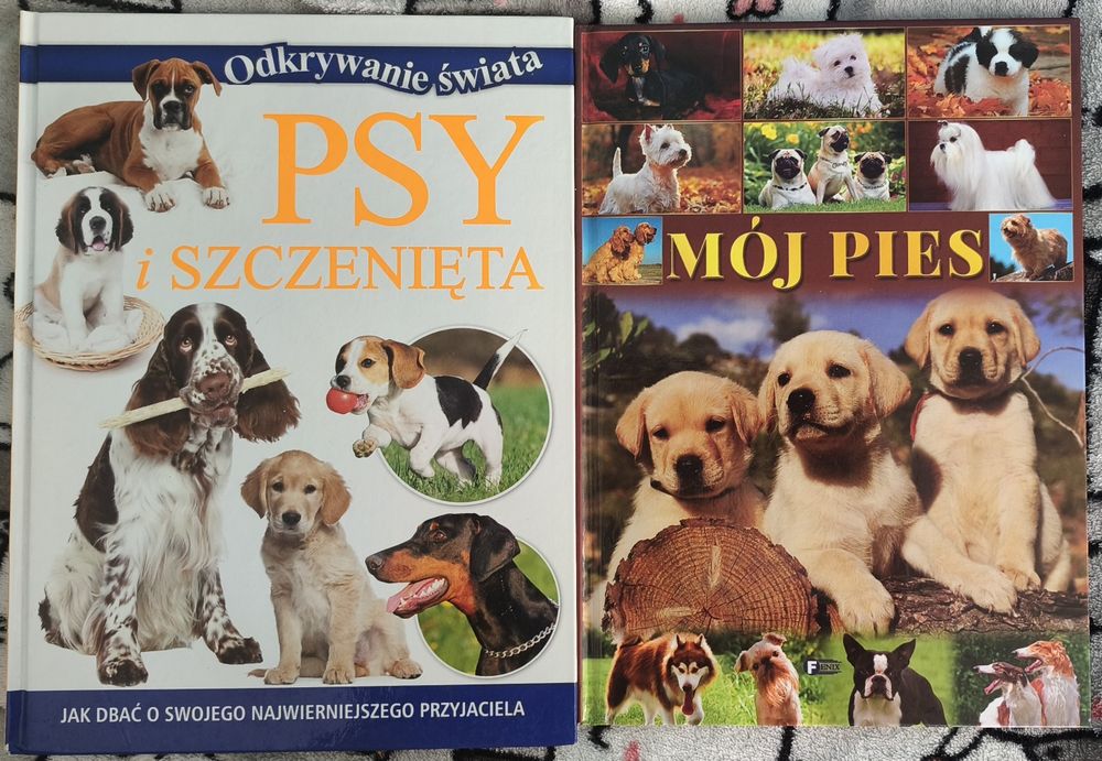 2 książki: Odkrywanie świata psy i szczenięta + mój pies