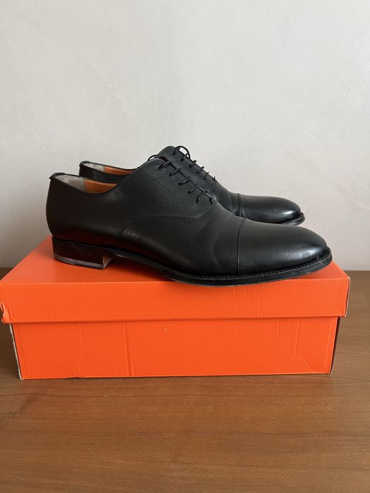 Класичні туфлі Santoni [чорні; 10.5(44.5-45)]