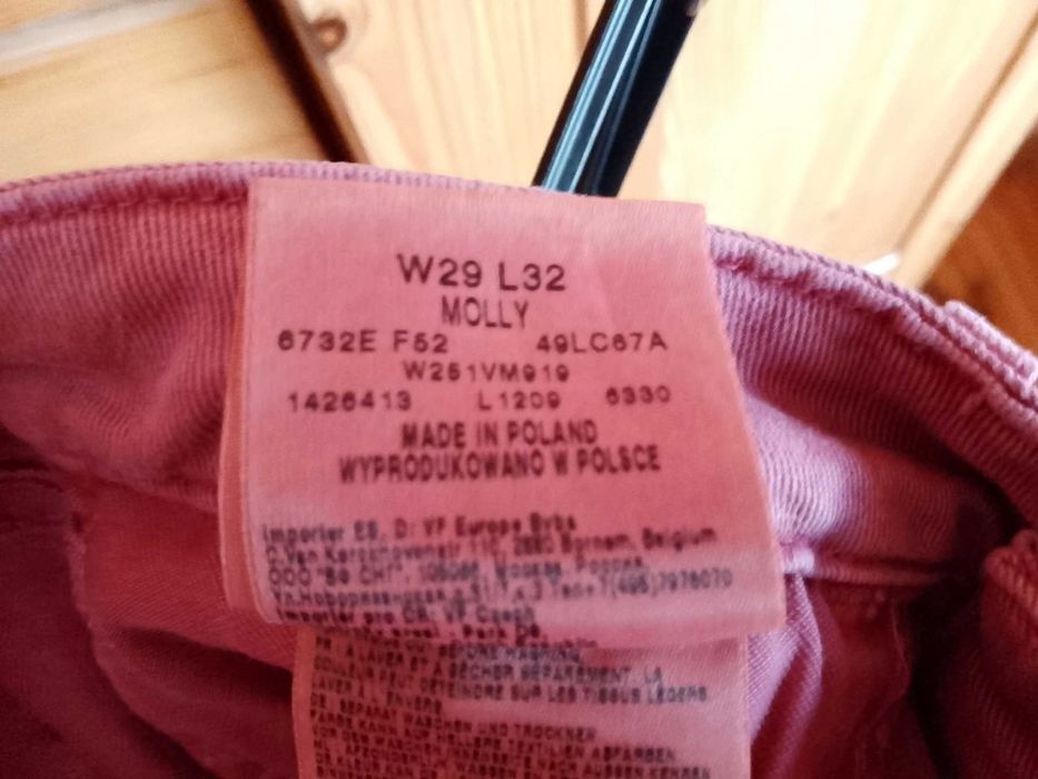 Różowe spodnie rurki jeans w29 l32