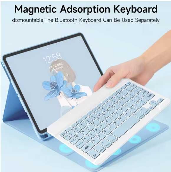 Capa + Teclado retroiluminado amovível - IPAD MINI 6 e 7 - côr preto