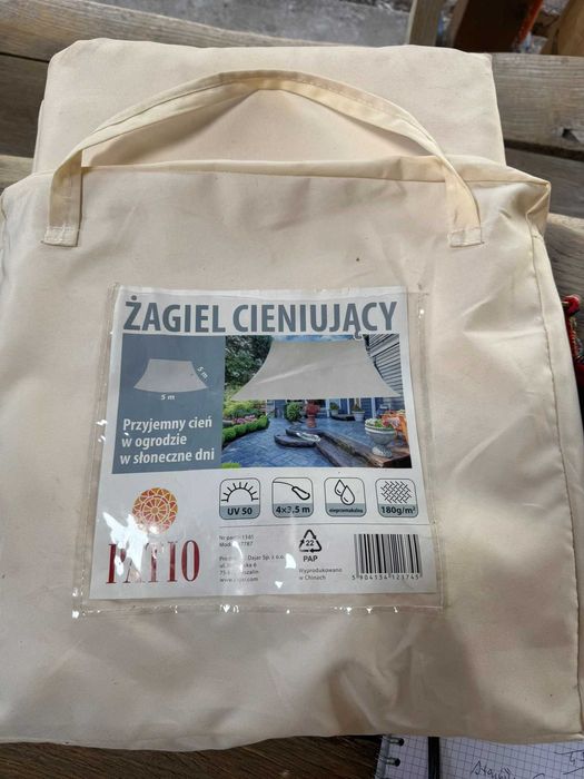 Żagiel cieniujący PATIO 4 × 3,5 m UV50 180 g/m²