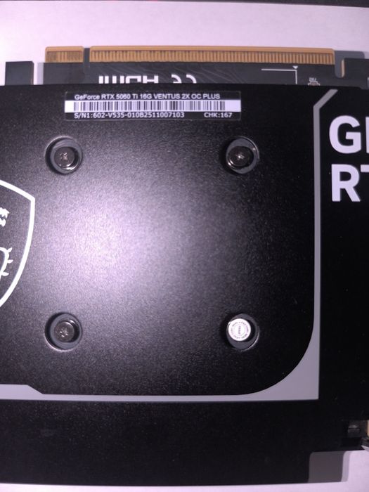 NVIDIA RTX 5060ti 16GB GDDR7 Ventus 2X OC Plus