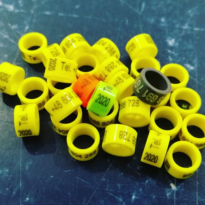 Obrączki dla ptaków, gołębi, adresówki, pocztowe 7, 9, 10, 12, 14 mm