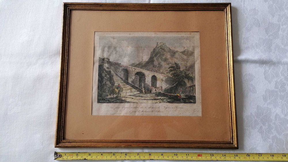 Conjunto de Duas Gravuras Antigas emolduradas em Madeira (Reproduções)