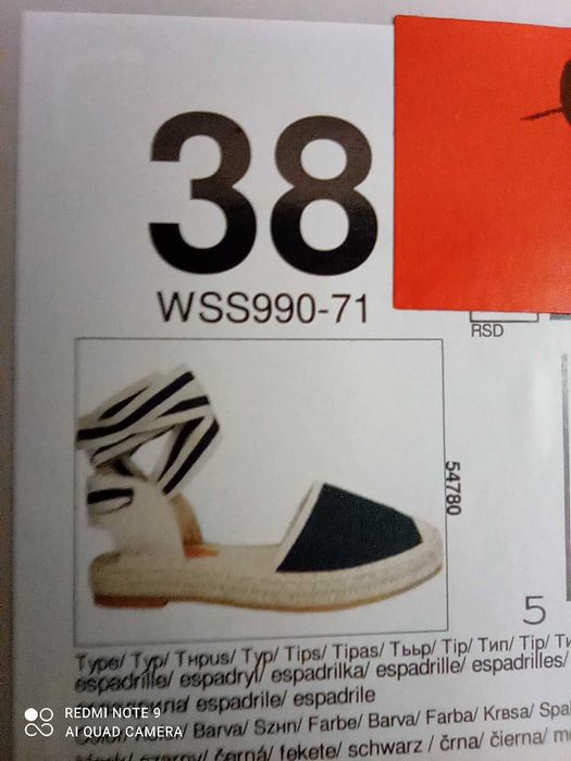 Buty espadryle Jenny Fairy rozm. 38