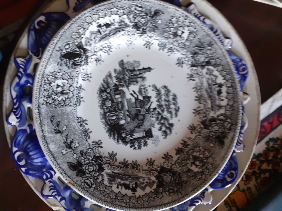 Antique Plates and Platter