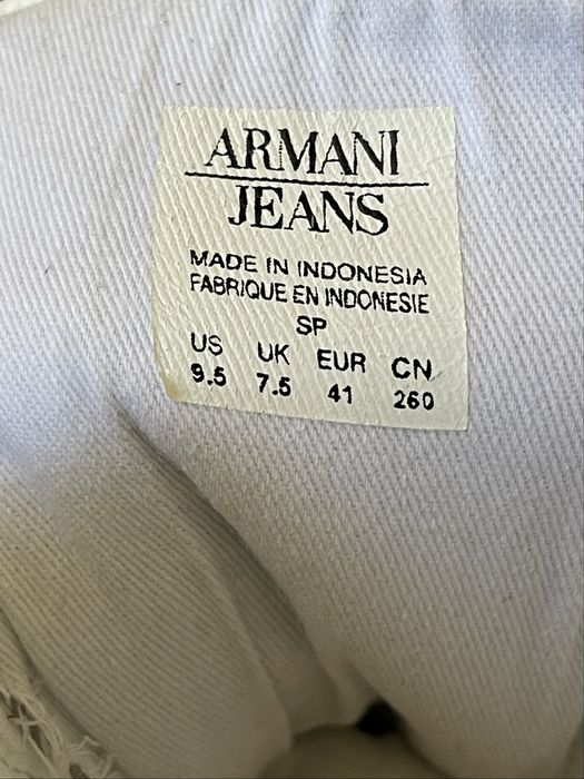 Эксклюзивные кожаные сникерсы Armani Jeans оригинал, р. 41 (26 см)