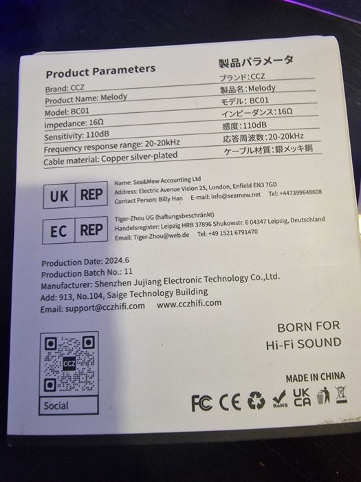 навушникі CCZ MELODI DD/BA Hibrid HIFI