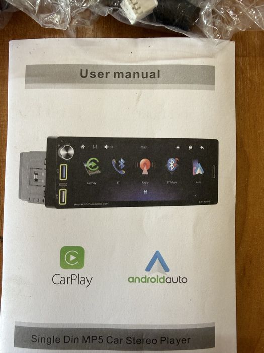 Автомагнитола 1 DIN с экраном 6.9" 6285W | Беспроводной CarPlay / Android Auto / IPS