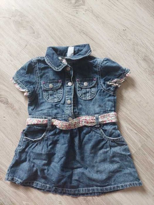 Dżinsowa sukienka sukieneczka rozm. 80