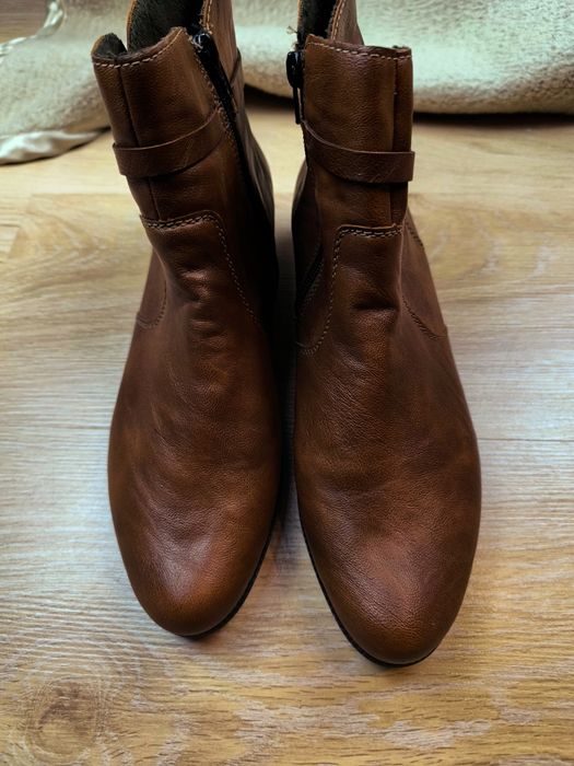 Brązowe buty za kostkę rieker 42