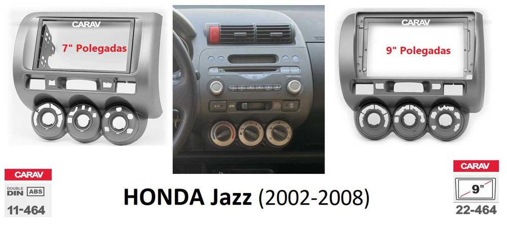 (NOVO) Rádio 2DIN • HONDA Jazz (2002 a 2013) • Android GPS [4+64GB]